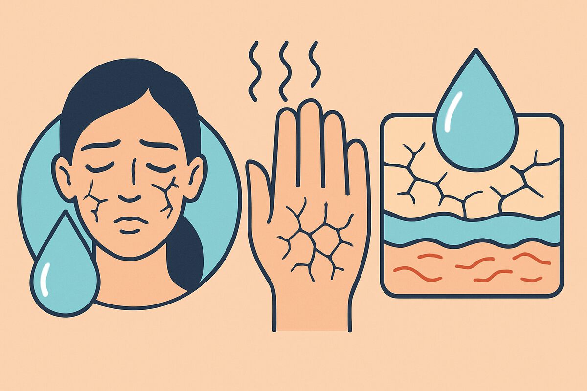 Чому шкіра залишається сухою навіть після зволоження